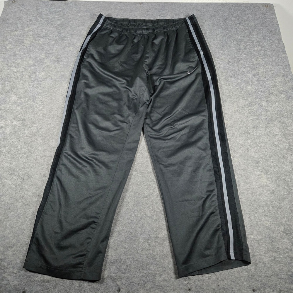Nike Mens Grey Striped Athletic Athletic Track Training Swoosh Pants XL